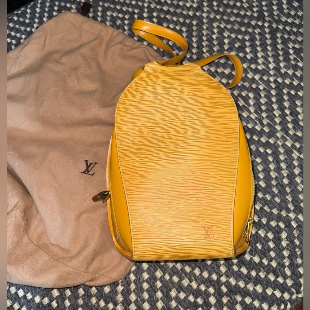 Louis Vuitton Epi Leather Mabillon Backpack - Tassili Yellow Authentic original